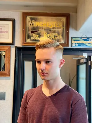 ショート メンズ メンズ眉毛ワックス 青山英憲のヘアスタイル