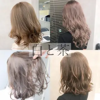 セミロング カラー ヘアアレンジ TONE所属・透明感カラー/ 韓国ヘア/縮毛矯正のヘアスタイル