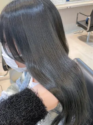ロング カラー noa hair design 町田店所属・miyu♡̷̷ 韓国ヘア/顔まわりのヘアスタイル
