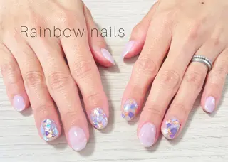 ネイル Rainbow nailsくろちゃんのネイルデザイン