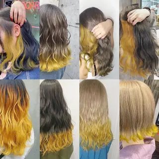 ショート カラー メンズ JuNブリーチに 縮毛矯正するプロのヘアスタイル