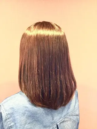 ミディアム カラー パーマ Annon プライベートサロンのヘアスタイル