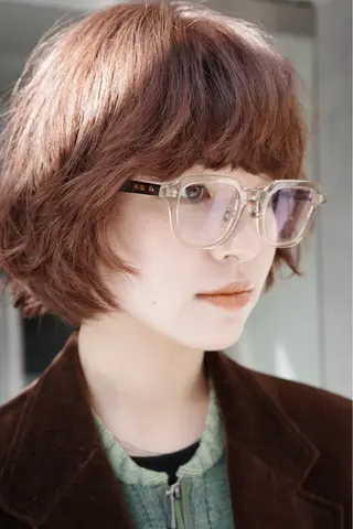 ショート カラー パーマ HEIMER ミカド　サトル△のヘアスタイル