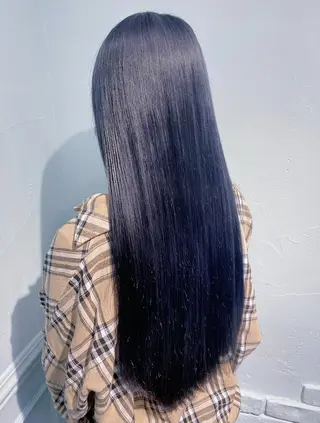 セミロング カラー 韓国レイヤーカット/ 儚げカラーチナツのヘアスタイル