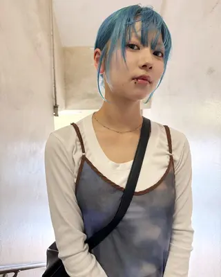 ロング カラー ヘアアレンジ 丸山渉/パーマ エフェクトブリーチのヘアスタイル