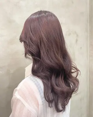 ロング カラー ヘアアレンジ 【ピンク/韓国ヘア/ ヘアセット】亜海のヘアスタイル