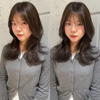 ミディアム カラー mai / linoah˚✧のヘアスタイル