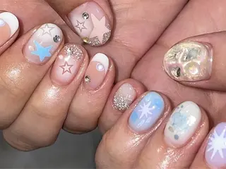 ネイル 【パラジェル・フィルイン】 T&BNAIL STUDIO所属・ナ サギ ロング無制限中のネイルデザイン