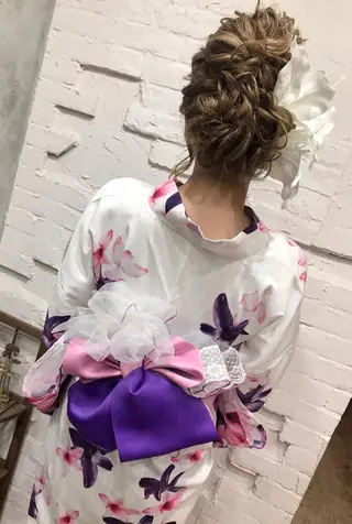 ロング まつパ・ヘアセット ♡Chinami♡のマツエク・マツパデザイン