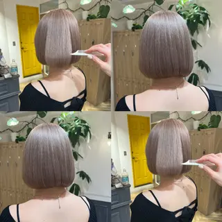 ショート カラー 艶カラー/韓国顔周り 🎀mamiのヘアスタイル