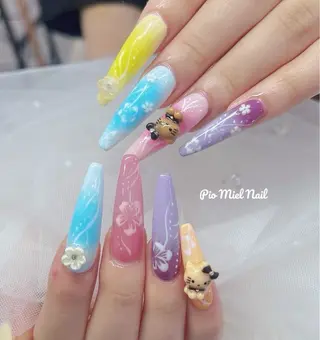 ネイル momo 長さだしのネイルデザイン