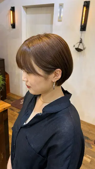 ショート belle   表参道　terrace所属・抜きっぱなしブロンド /ハイトーン/カナタのヘアスタイル