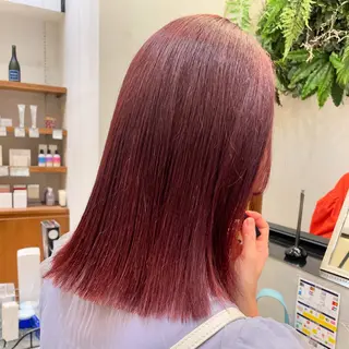 ミディアム カラー 似合わせ♡レイヤー/ 暖色艶カラー/moeのヘアスタイル