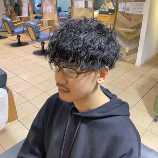 ショート パーマ メンズ すげ さやかのヘアスタイル