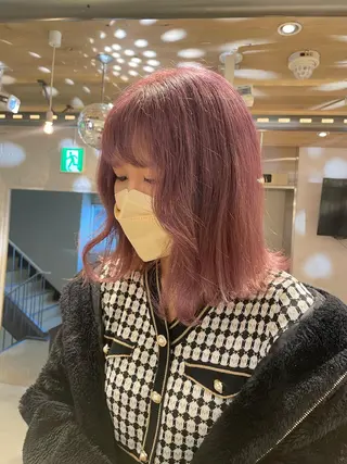 ミディアム カラー 艶ハイトーン👑♡ NATSUKIのヘアスタイル