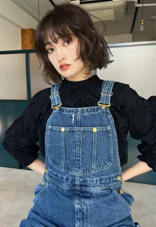 ミディアム パーマ 暖色/パーマ 🌼クニトウメイのヘアスタイル