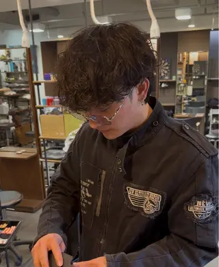 パーマ メンズ 年間2000名担当◎ パーマ職人/仲原佑樹のヘアスタイル