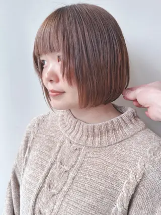 ショート 小顔ボブ/お悩み解決 /ボブパーマ/とういのヘアスタイル