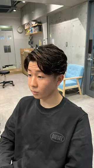 メンズ メンズカット パーマ飯野友喜のヘアスタイル
