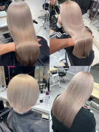 ロング カラー TENSHO レイヤー／ハイトーンのヘアスタイル