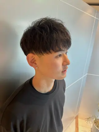 ショート メンズ メンズパーマ達人/ フェード/イツキのヘアスタイル