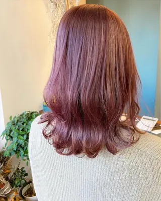 ミディアム カラー パーマ OVER→三軒茶屋 /縮毛矯正・髪質改善のヘアスタイル