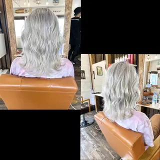 ミディアム カラー ✯カラー&編み込み エクステ✯池田智博✯のヘアスタイル