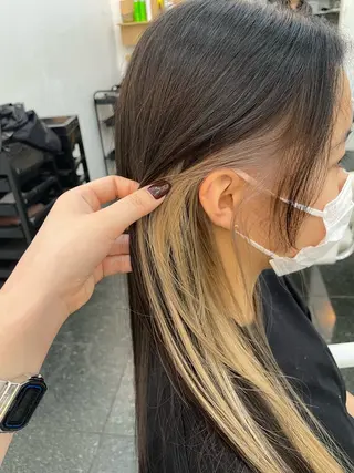 セミロング 艶髪韓国レイヤー 🇰🇷✨小清水✨のヘアスタイル