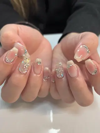 ショート HANA 長さだしのネイルデザイン