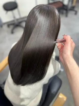 ロング 縮毛矯正/髪質改善/ レイヤー代々木/木下のヘアスタイル