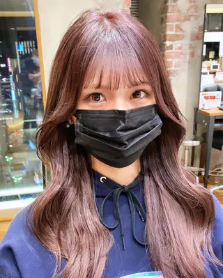 セミロング カラー On所属・顔まわりカット🌟 くびれヘア/寺門遥輝のヘアスタイル