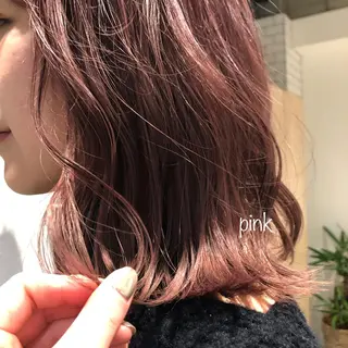 ミディアム カラー パーマ ヘアアレンジ 🌿AMANE🌿 sakiのヘアスタイル