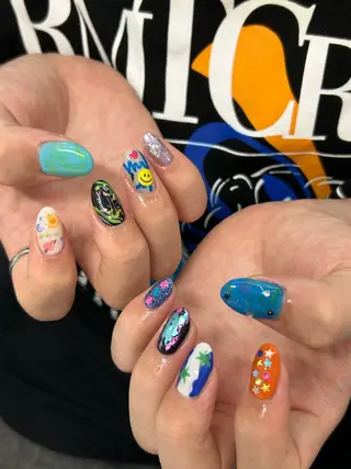 ネイル プライベートネイルサロンone nail所属・one nail 【カラフル/個性派】のネイルデザイン