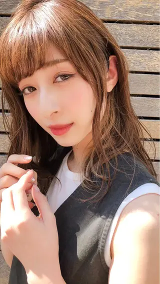セミロング カラー 大人っぽ♡上品な暖色 ♡ブリーチなし♡のヘアスタイル
