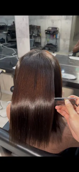 ミディアム 溝渕朋也 /髪質改善ストレートのヘアスタイル