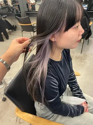 セミロング カラー 佐伯 和佳のヘアスタイル