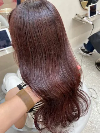 セミロング カラー 新宿/韓国ヘア 中明度カラー/かやのヘアスタイル