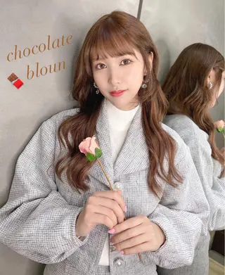 カラー 透明感カラー×小 顔レイヤー♡ヒデさんのヘアスタイル