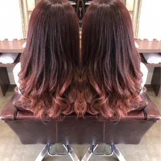 ロング カラー レイヤーカット匠 イソザキノリユキのヘアスタイル