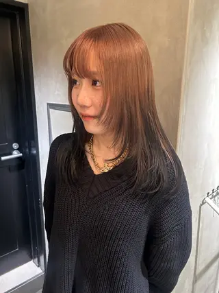 セミロング カラー デザイン/アレンジ ❤︎イシイレイのヘアスタイル