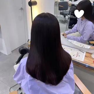 ミディアム カラー パーマ ブリーチなし/ ベージュ/akiraのヘアスタイル