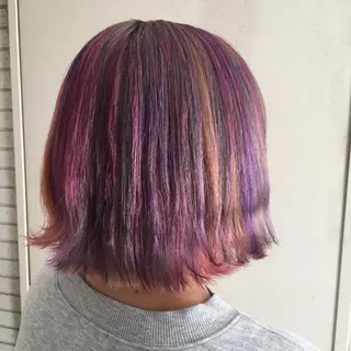 ミディアム カラー 髪質改善 頭身浴/ 中田のヘアスタイル