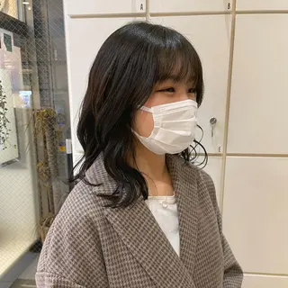 カラー mao♡ベージュ/ 顔周りカットのヘアスタイル