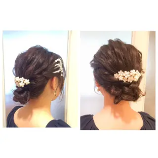 ミディアム ヘアアレンジ 内田 芽依子のヘアスタイル