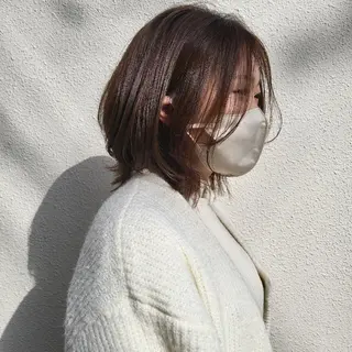 ミディアム 社内カット講師・店長 菅原賢一のヘアスタイル