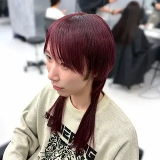 セミロング カラー メンズ 立川ブリーチ/メンズ ウルフ♱ʜᴀʀᴜᴋᴀのヘアスタイル