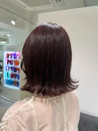 ミディアム カラー 【暖色カラー特化】 中山由梨のヘアスタイル