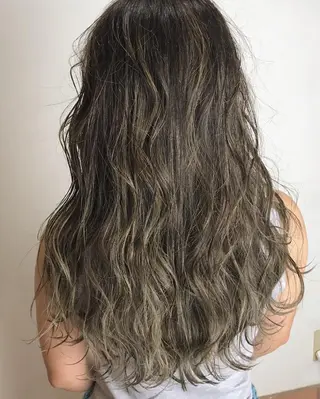 セミロング カラー メンズカット特化柏駅 徒歩3分LOUのヘアスタイル