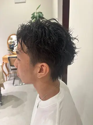 ショート パーマ メンズ 西村 錬之介のヘアスタイル