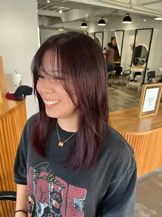 ミディアム ノハナ💜北谷 BY MY SIDEのヘアスタイル